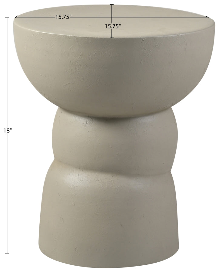 Collins Aluminum End Table in Taupe - 99030Taupe-ET