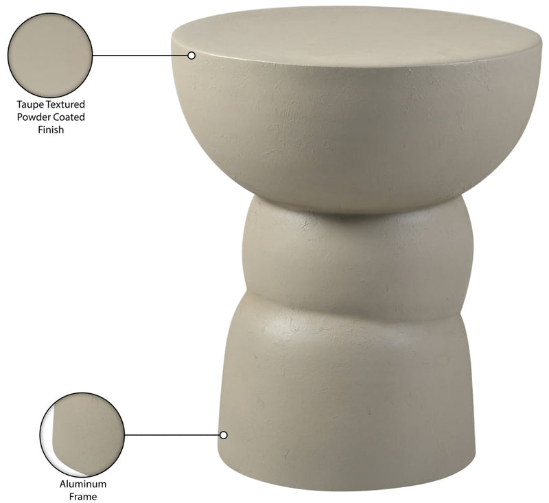Collins Aluminum End Table in Taupe - 99030Taupe-ET