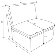 Collins Modular Armless Chair Black - 610360AC