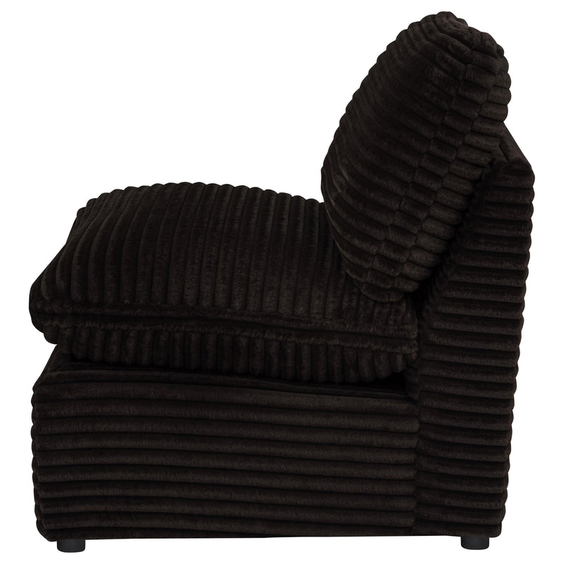 Collins Modular Armless Chair Chocolate Brown - 610350AC