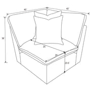 Collins Modular Corner Chair Black - 610360CRN