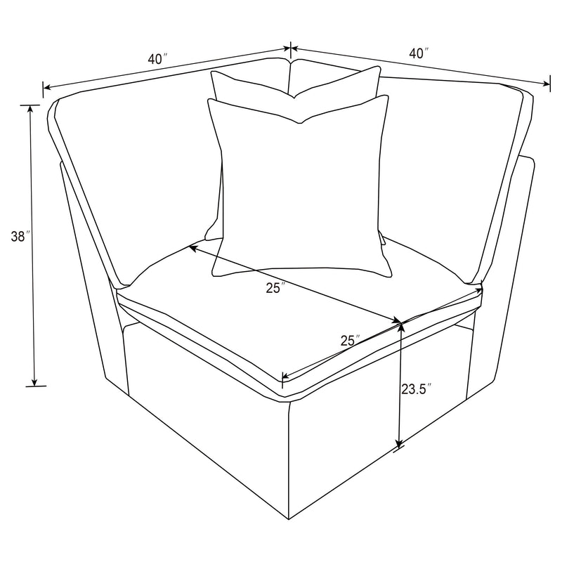 Collins Modular Corner Chair Chocolate Brown - 610350CRN