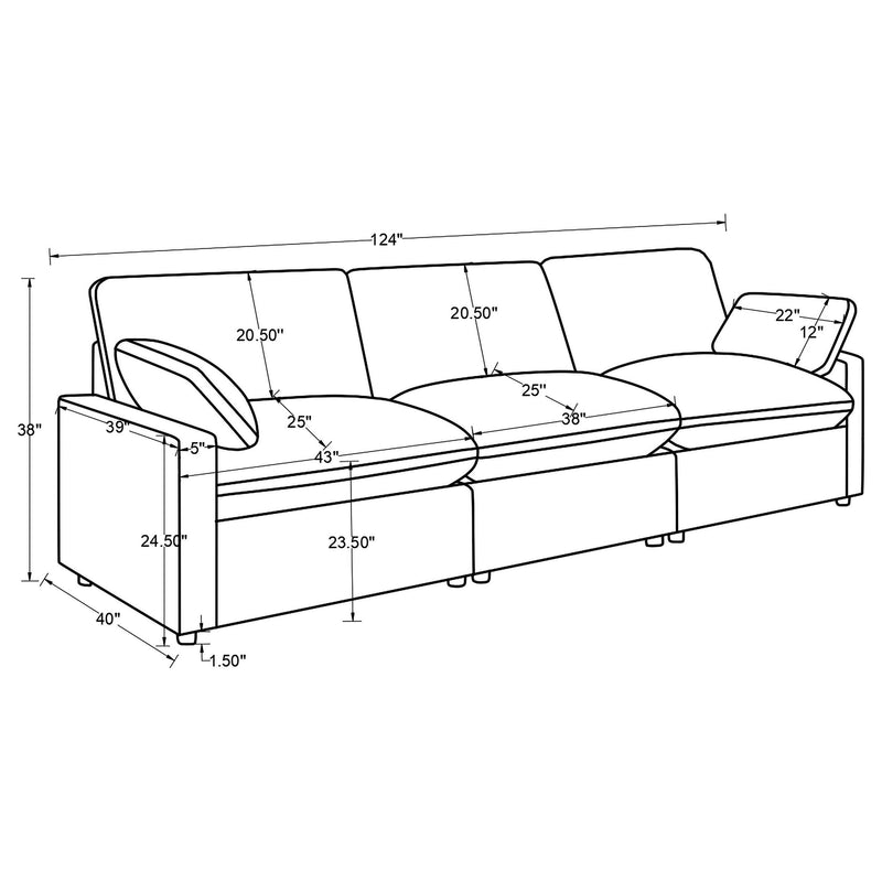 Collins Modular Power Sofa Chocolate Brown - 610351P