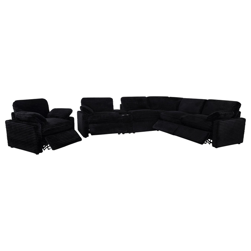 Collins Upholstered Power Recliner Chair Black - 610363P