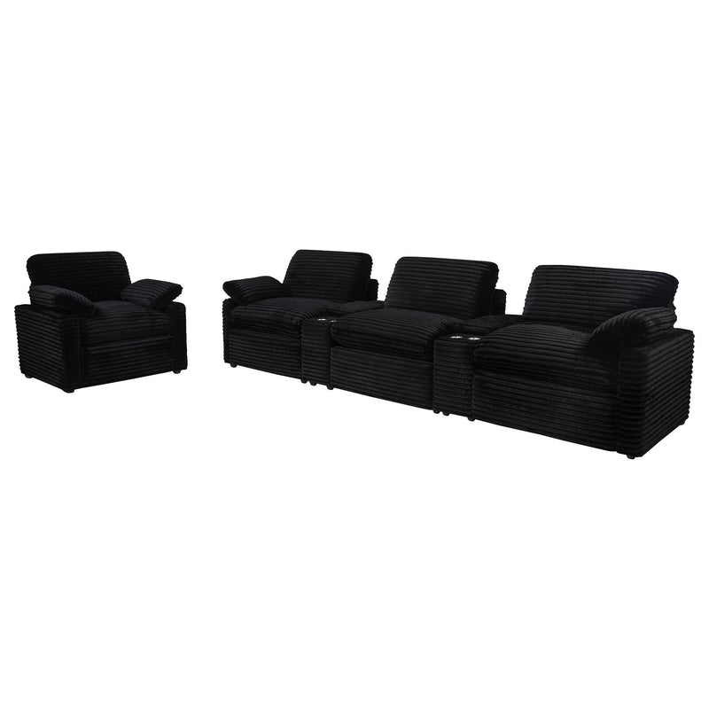 Collins Upholstered Power Recliner Chair Black - 610363P