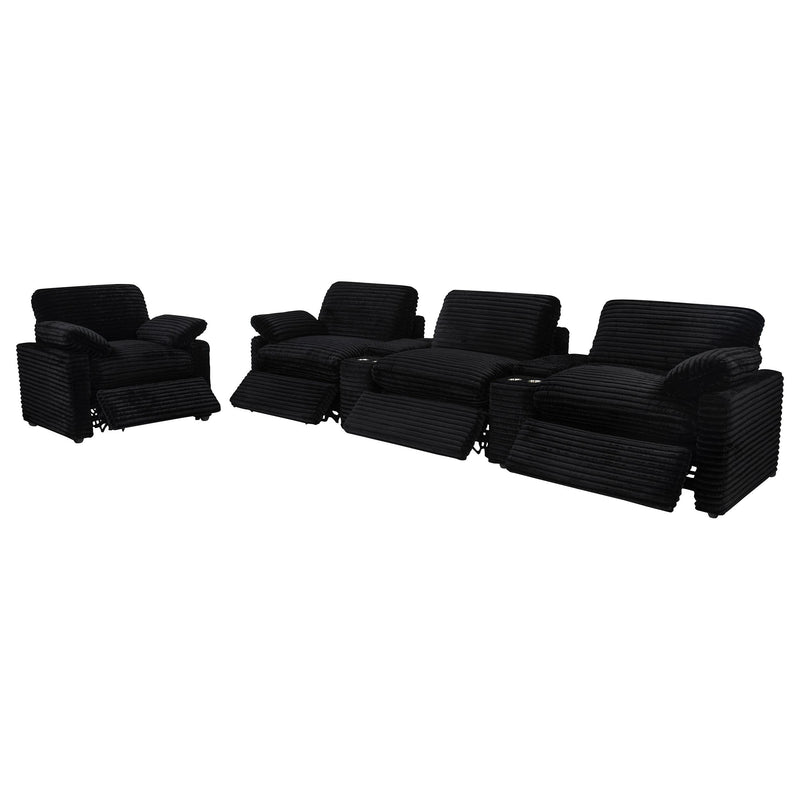 Collins Upholstered Power Recliner Chair Black - 610363P