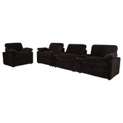 Collins Upholstered Power Recliner Chair Chocolate Brown - 610353P