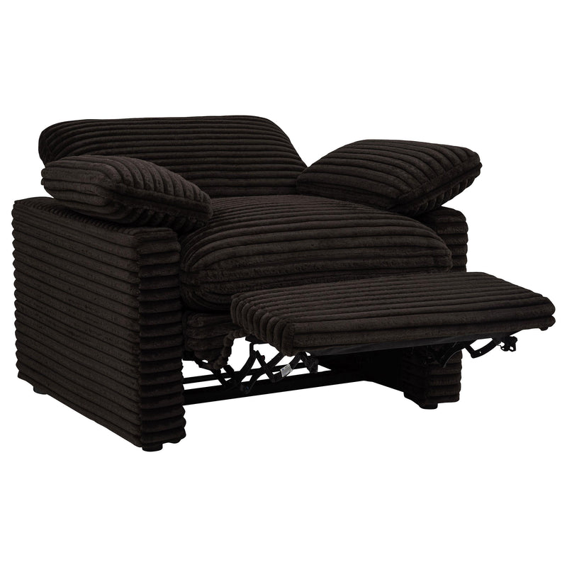 Collins Upholstered Power Recliner Chair Chocolate Brown - 610353P