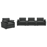 Collins Upholstered Power Recliner Chair Dark Grey - 609533P