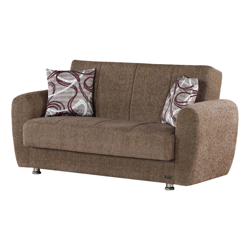 Colorado 61 in. Convertible Sleeper Loveseat in Beige with Storage - Gate FurnitureLoveseat
