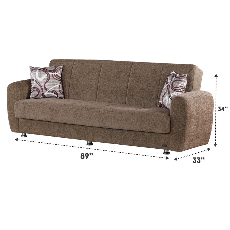 Colorado 89 in. Convertible Sleeper Sofa in Dark Beige with Storage - Gate FurnitureSleeper Sofa