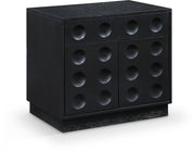 Compass Oak Veneer Nightstand in Black - 335Black-NS