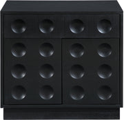 Compass Oak Veneer Nightstand in Black - 335Black-NS