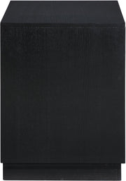 Compass Oak Veneer Nightstand in Black - 335Black-NS