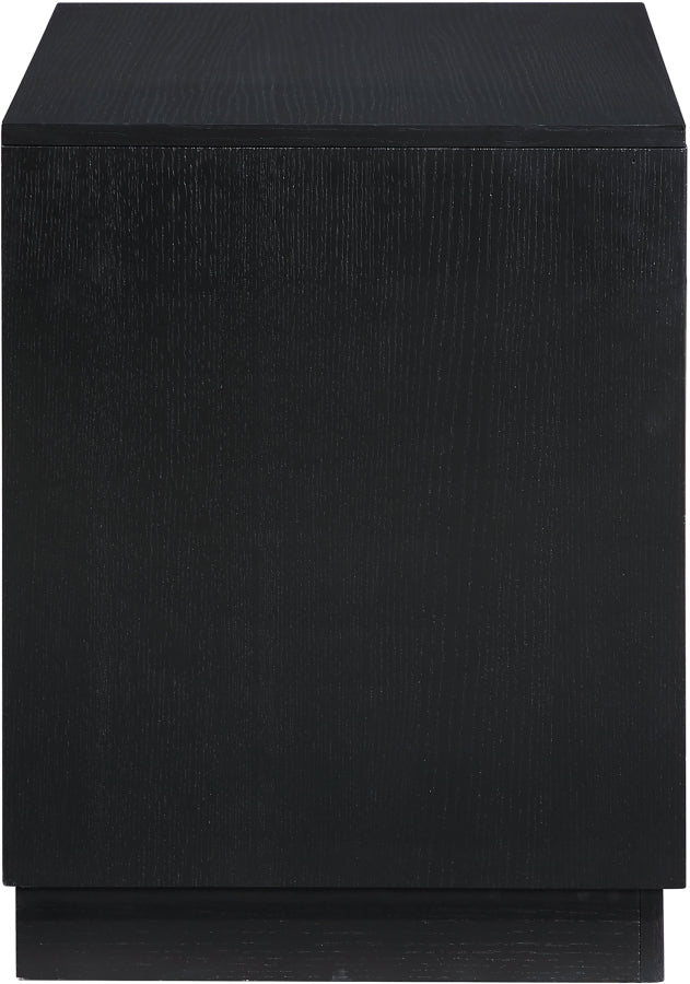 Compass Oak Veneer Nightstand in Black - 335Black-NS