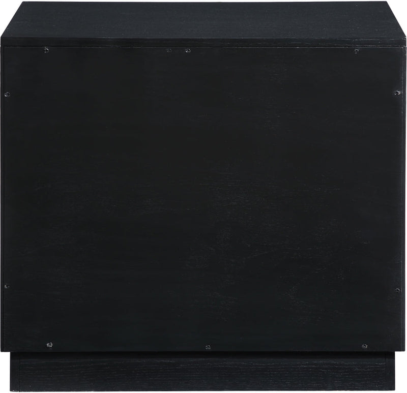 Compass Oak Veneer Nightstand in Black - 335Black-NS