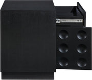 Compass Oak Veneer Nightstand in Black - 335Black-NS