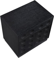Compass Oak Veneer Nightstand in Black - 335Black-NS