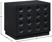 Compass Oak Veneer Nightstand in Black - 335Black-NS