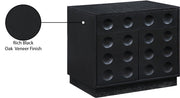 Compass Oak Veneer Nightstand in Black - 335Black-NS