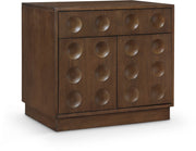 Compass Oak Veneer Nightstand in Brown - 335Brown-NS