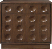 Compass Oak Veneer Nightstand in Brown - 335Brown-NS