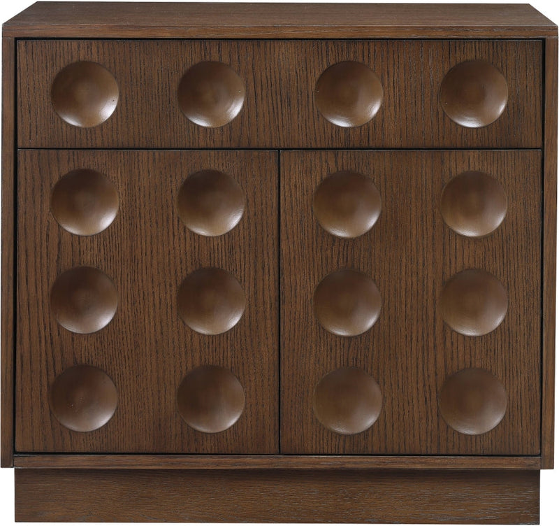 Compass Oak Veneer Nightstand in Brown - 335Brown-NS