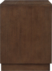 Compass Oak Veneer Nightstand in Brown - 335Brown-NS