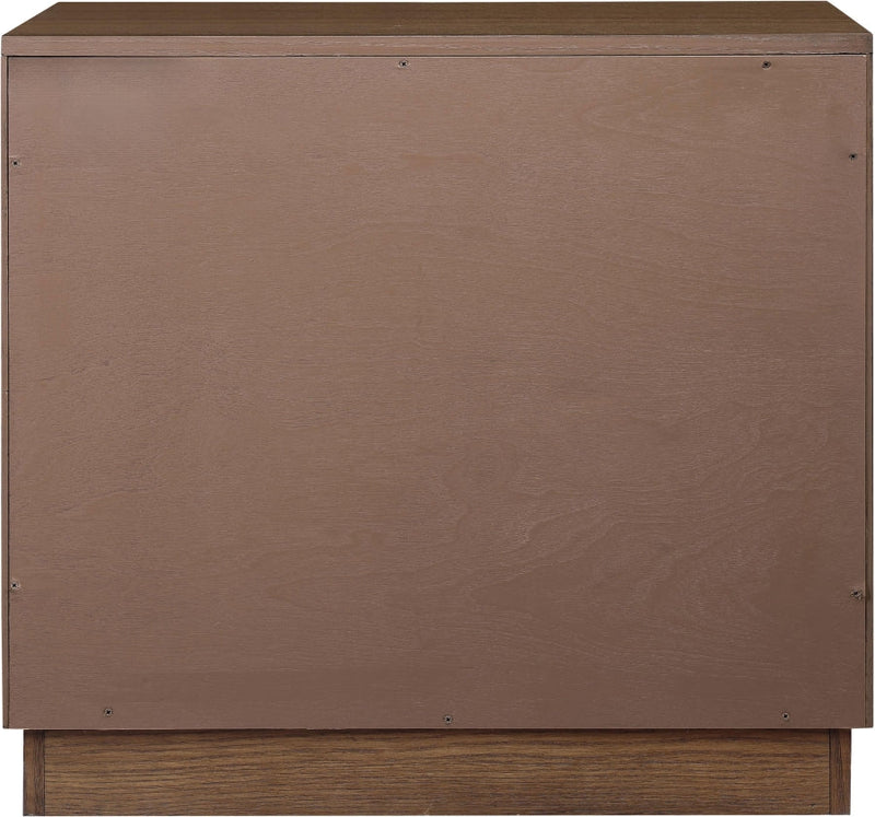 Compass Oak Veneer Nightstand in Brown - 335Brown-NS