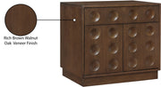 Compass Oak Veneer Nightstand in Brown - 335Brown-NS