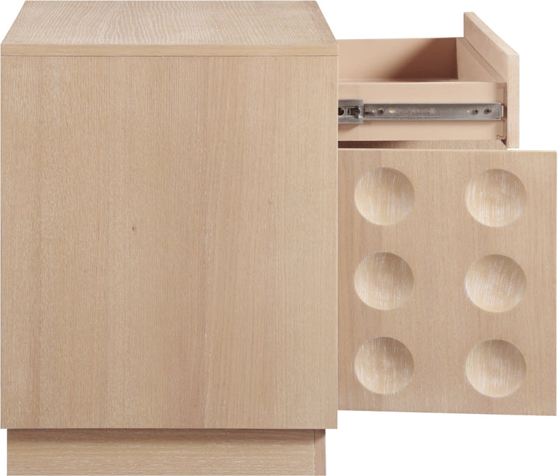 Compass Oak Veneer Nightstand in Natural - 335Natural-NS