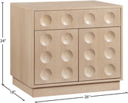 Compass Oak Veneer Nightstand in Natural - 335Natural-NS