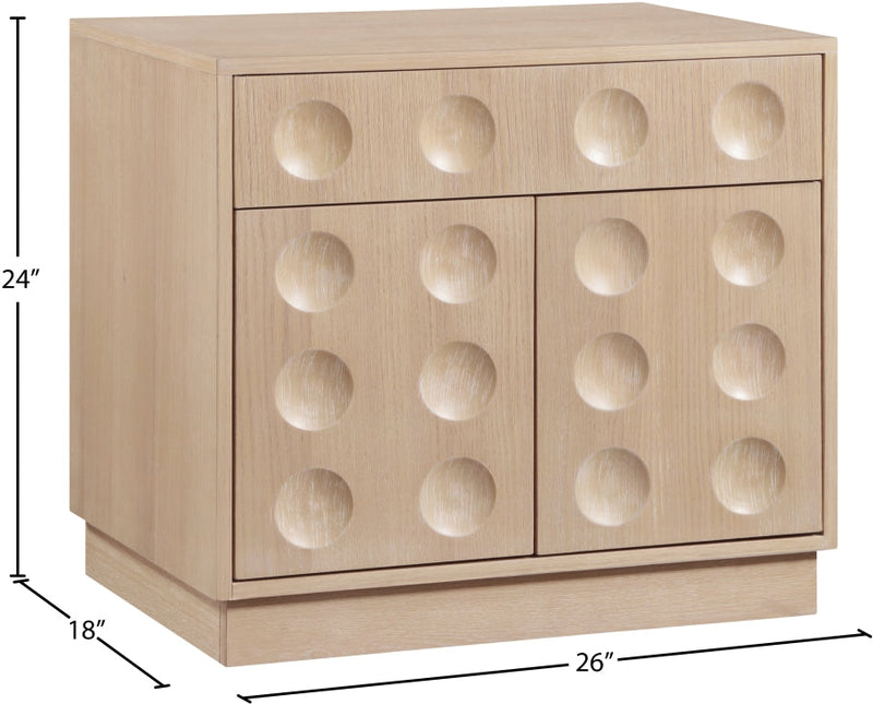 Compass Oak Veneer Nightstand in Natural - 335Natural-NS