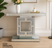 CON1003 SILVER CONSOLE TABLE 47"X31"X14" - 210000005660