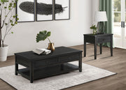 Concord 1-drawer Square End Table Distressed Java - 710577