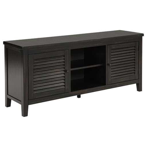 Concord 2-door 60-inch TV Stand Console Distressed Java - 701782