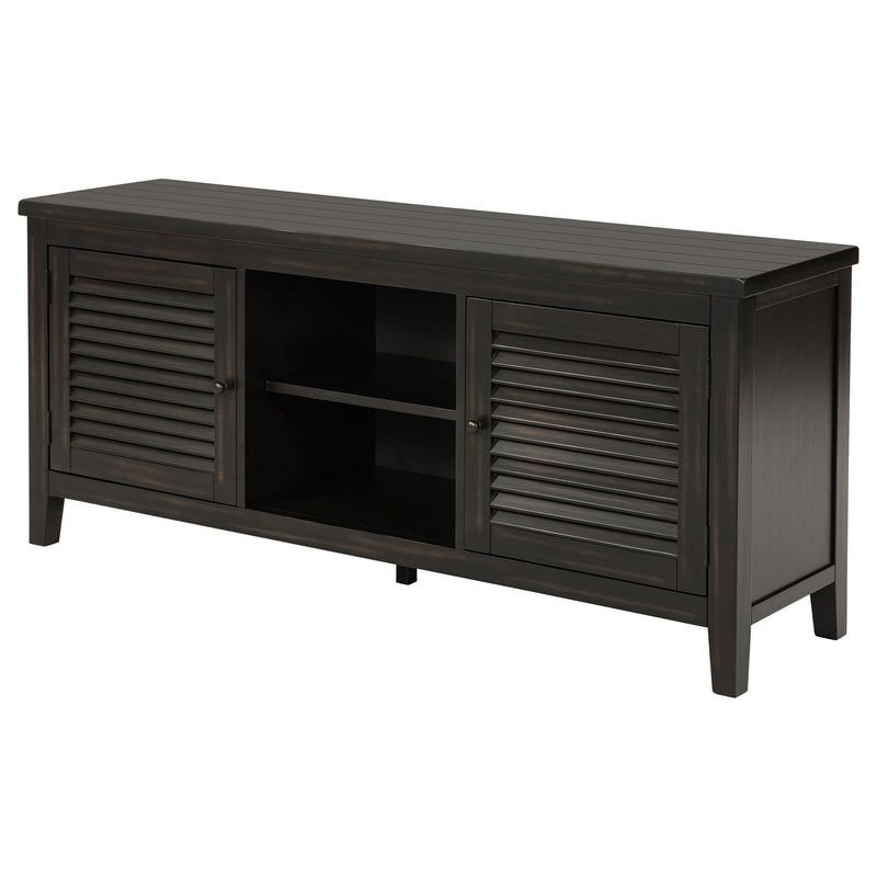 Concord 2-door 60-inch TV Stand Console Distressed Java - 701782