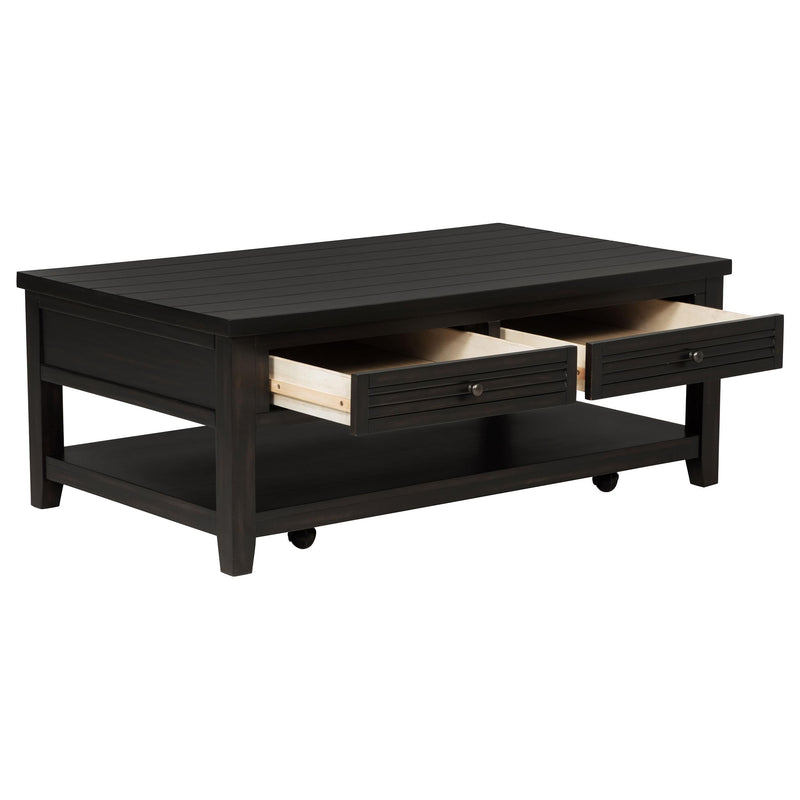 Concord 2-drawer Rectangular Coffee Table Distressed Java - 710578