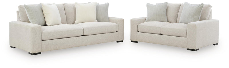 Conlee-Pike Sofa and Loveseat in Linen - PKG024778