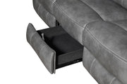 Conrad 3-piece Upholstered Padded Arm Motion Sofa Set Grey - 650354-S3