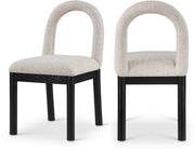 Conrad Linen Textured Fabric Upholstered Dining Chair in Beige - 11005Beige-C