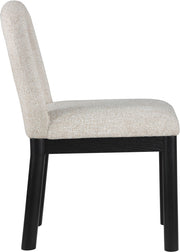 Conrad Linen Textured Fabric Upholstered Dining Chair in Beige - 11005Beige-C
