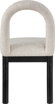 Conrad Linen Textured Fabric Upholstered Dining Chair in Beige - 11005Beige-C