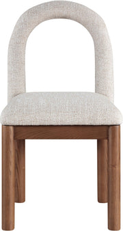 Conrad Linen Textured Fabric Upholstered Dining Chair in Beige - 11006Beige-C