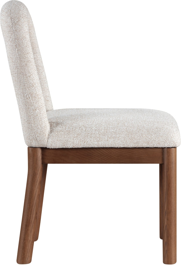 Conrad Linen Textured Fabric Upholstered Dining Chair in Beige - 11006Beige-C