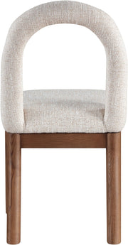 Conrad Linen Textured Fabric Upholstered Dining Chair in Beige - 11006Beige-C