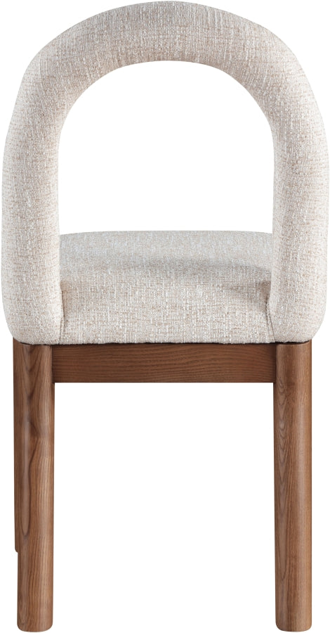 Conrad Linen Textured Fabric Upholstered Dining Chair in Beige - 11006Beige-C