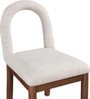 Conrad Linen Textured Fabric Upholstered Dining Chair in Beige - 11006Beige-C