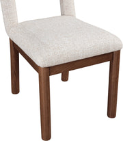 Conrad Linen Textured Fabric Upholstered Dining Chair in Beige - 11006Beige-C