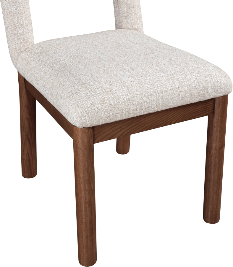Conrad Linen Textured Fabric Upholstered Dining Chair in Beige - 11006Beige-C